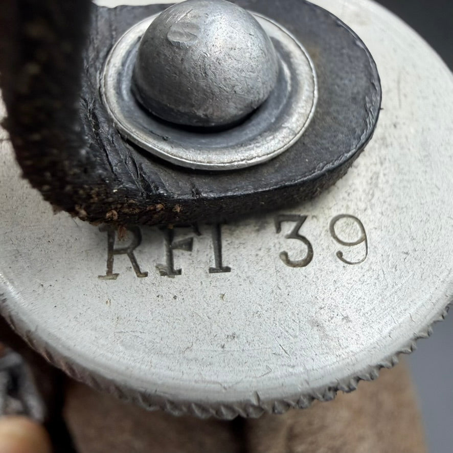 Top view of WW2 German canteen cup stamped RFI 39, maker Rudolf Fissler KG