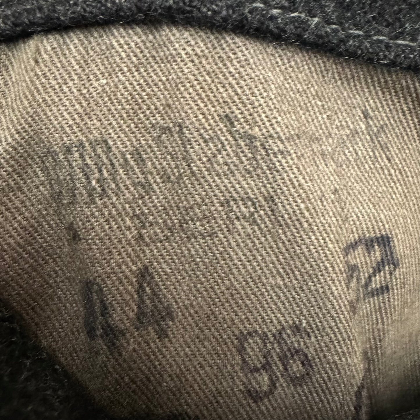 Wartime size and maker stamps inside WWII German private tailored military coat