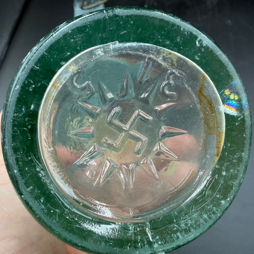 WW2 original artifact – Set of 2 Original Pre-WWII Carlsberg Bottles with Swastika Trademark – interior page