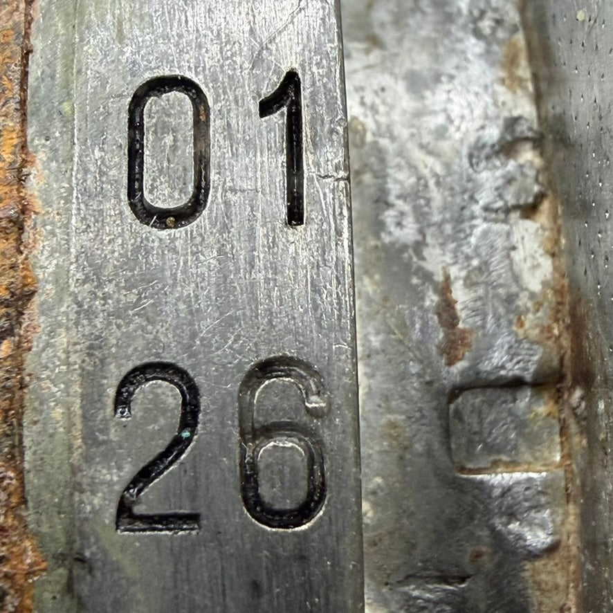 Numbered alphabet ring 01 to 26 on WWII Enigma rotor
