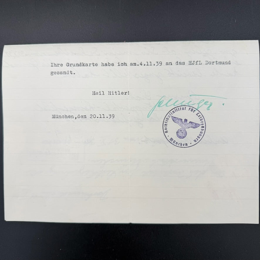 Official German civil and educational documents belonging to Bruno Sich