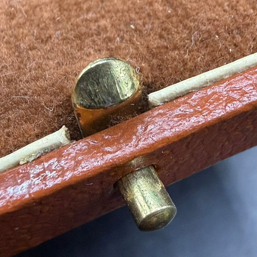 Side view of Westwall Medal case showing hinge and closure in excellent condition