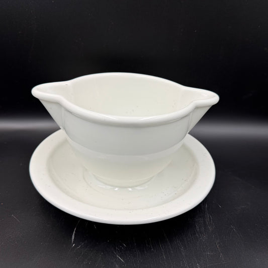 WW2 original artifact – Rare WW2 “Schönheit der Arbeit” Porcelain Gravy Boat – Hutschenreuther Hohenberg – 1939 Model – Excellent Condition – AxisArtifacts