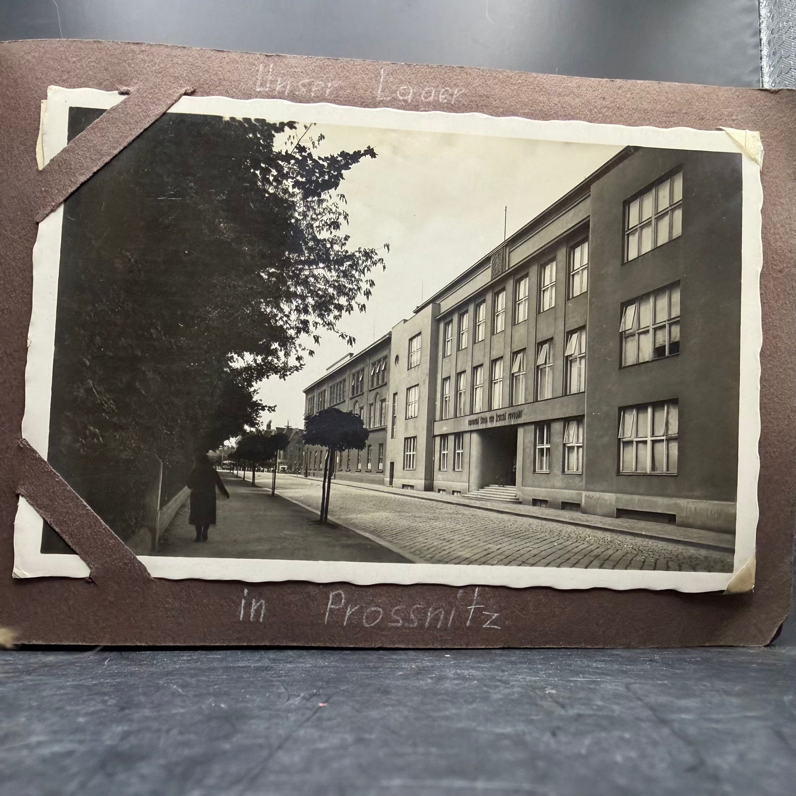 WWII German KLV camp or school building photographed during child evacuation program