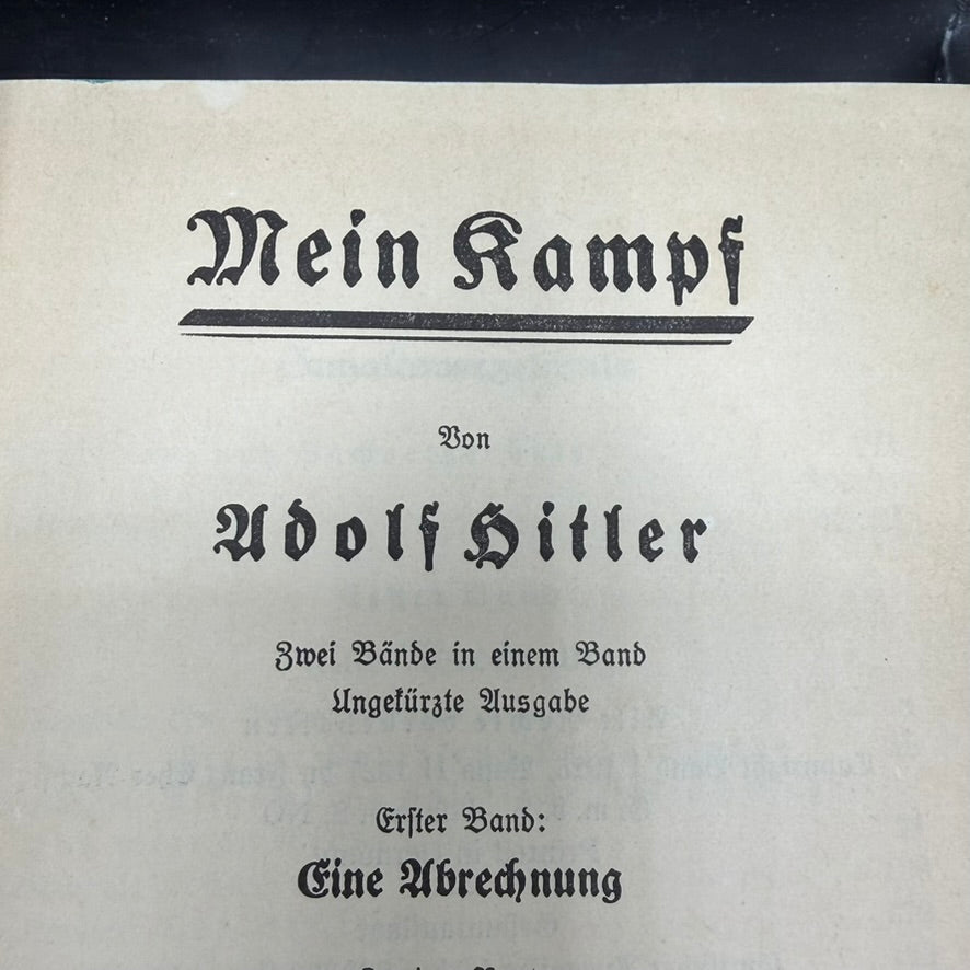 Original typography and layout of early Mein Kampf 1933 edition