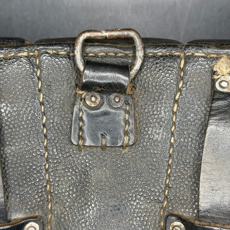 Close-up of original D-ring attachment on K98 ammo pouch