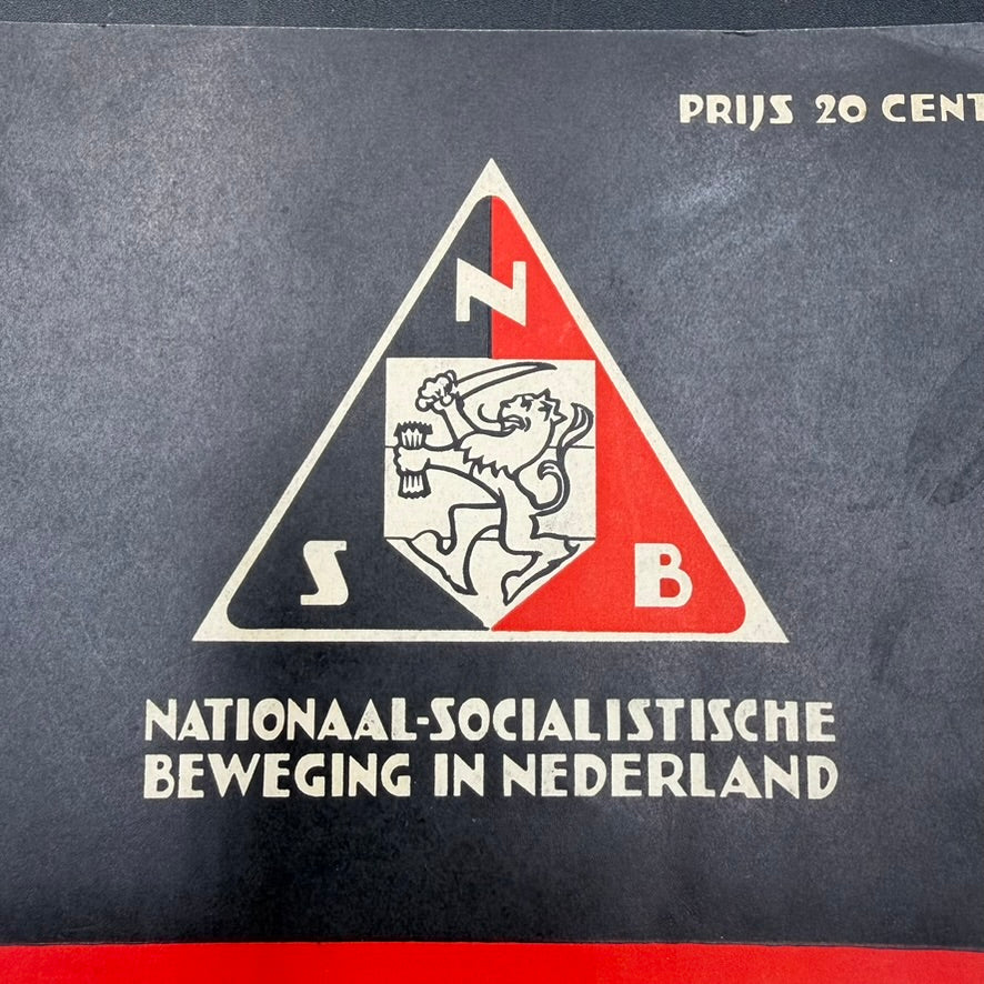 WW2 original artifact – Original NSB Booklet – “Staatkundige Richtlijnen” (Brochure V) – Utrecht Headquarters – Rare Dutch WWII Publication – interior page