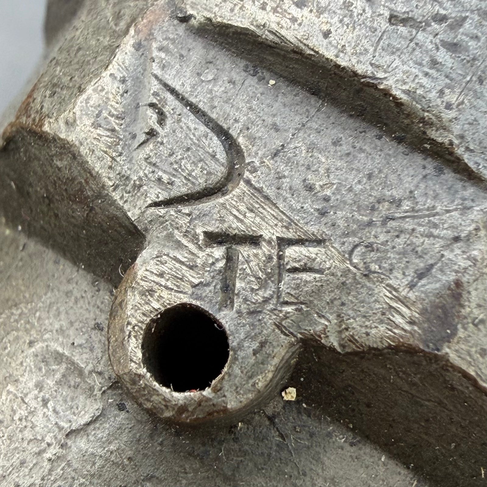 Stamp TES on Museum-sourced RAF Lancaster fire extinguisher from WWII