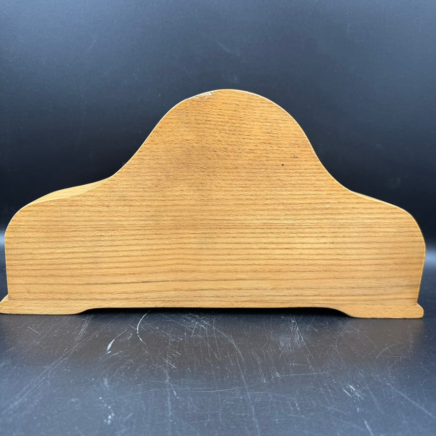 Rear view of WW2 German military clock with black dial and 24-hour markings