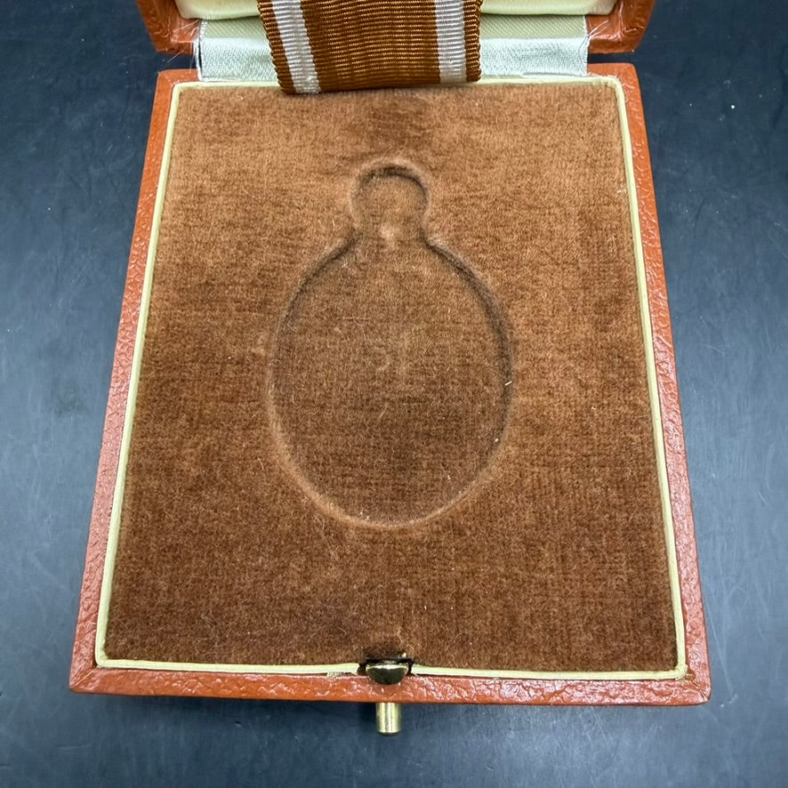 Interior of original Westwall Medal case showing medal impression