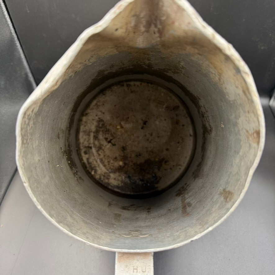 Interior view showing original patina and use marks inside WW2 measuring jug