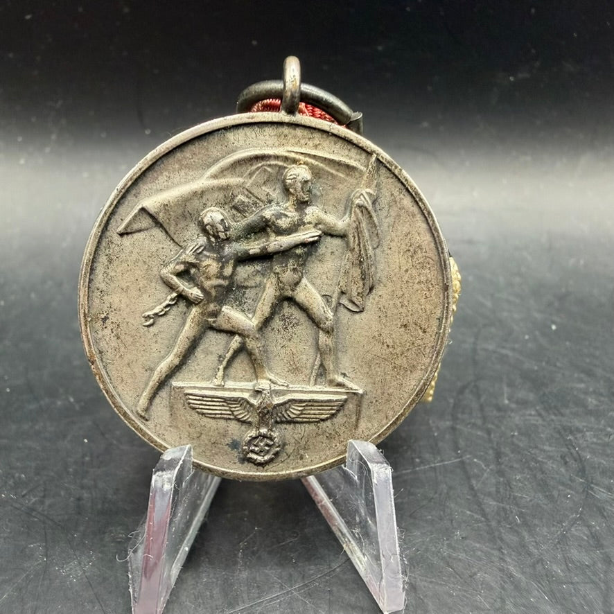 Obverse of Anschluss Medal showing symbolic figures and eagle