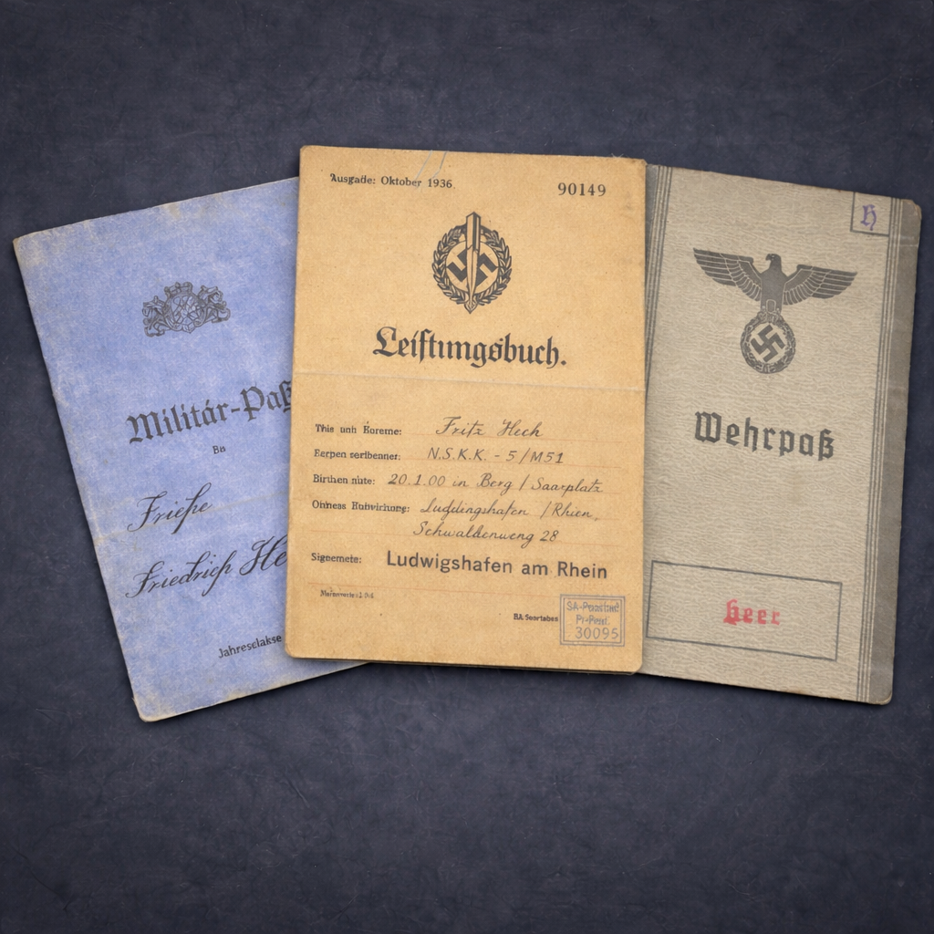 Wehrpass, Leistungsbuch and Militarpass