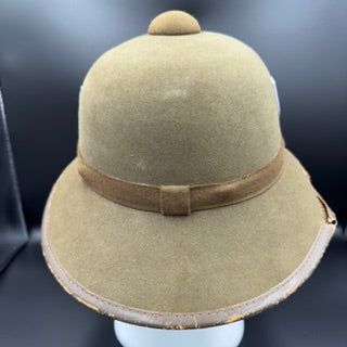 WW2 original artifact – WH (Heer) DAK Tropical Pith Helmet – interior detail