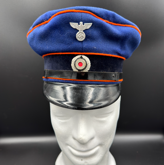 WW2 original artifact – Postal Service (Postschutz) EM/NCO Visor Cap – AxisArtifacts