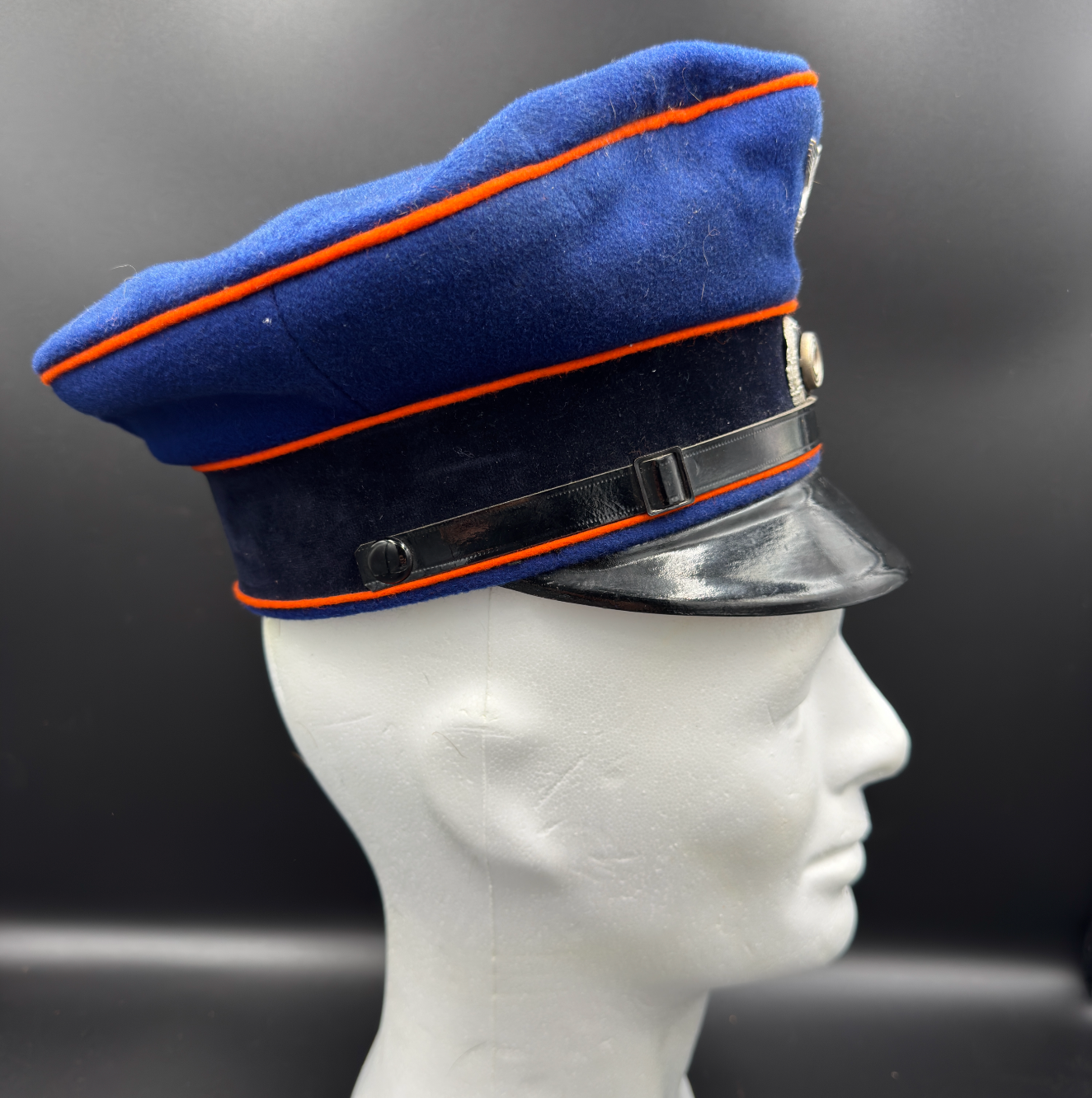 WW2 original artifact – Postal Service (Postschutz) EM/NCO Visor Cap – interior title page