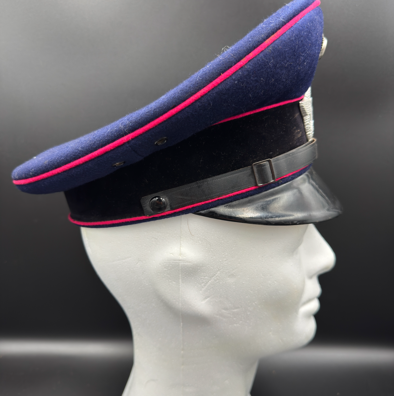 WW2 original artifact – Feuerschutzpolizei (Fire police) EM/NCO visor cap – interior title page