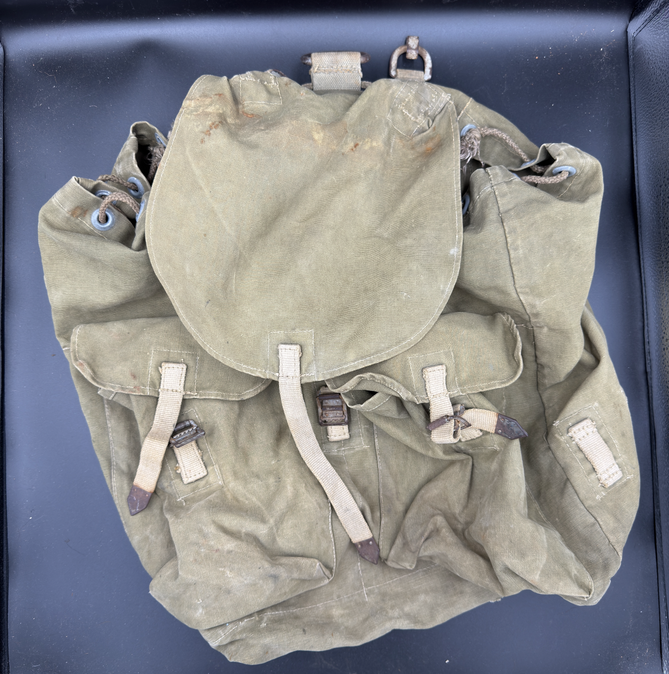 WW2 original artifact – Wehrmacht Original Tropical Backpack Afrikakorps – AxisArtifacts