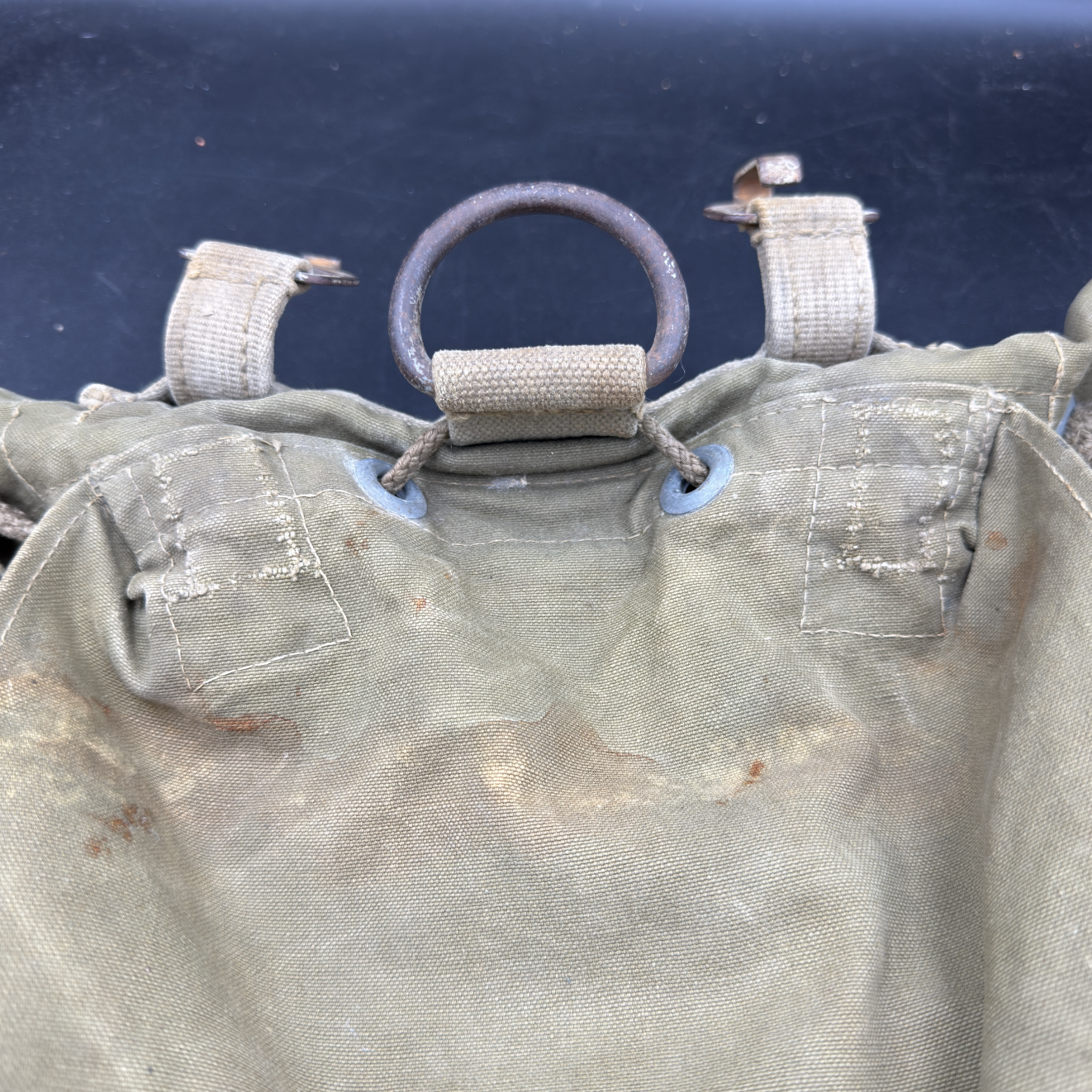 WW2 original artifact – Wehrmacht Original Tropical Backpack Afrikakorps – interior page