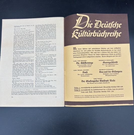 WW2 original artifact – Der Schulungsbrief Feb 1936 – interior detail