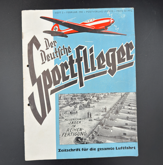 WW2 original artifact – Der Deutsche Sportflieger February 1941 – AxisArtifacts