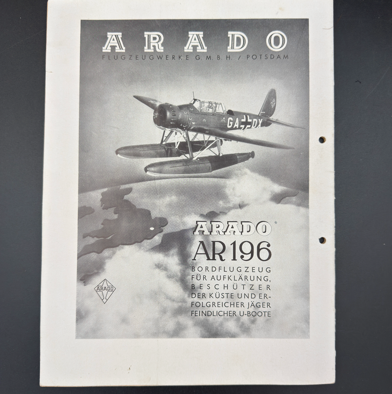 WW2 original artifact – Der Deutsche Sportflieger February 1941 – interior title page