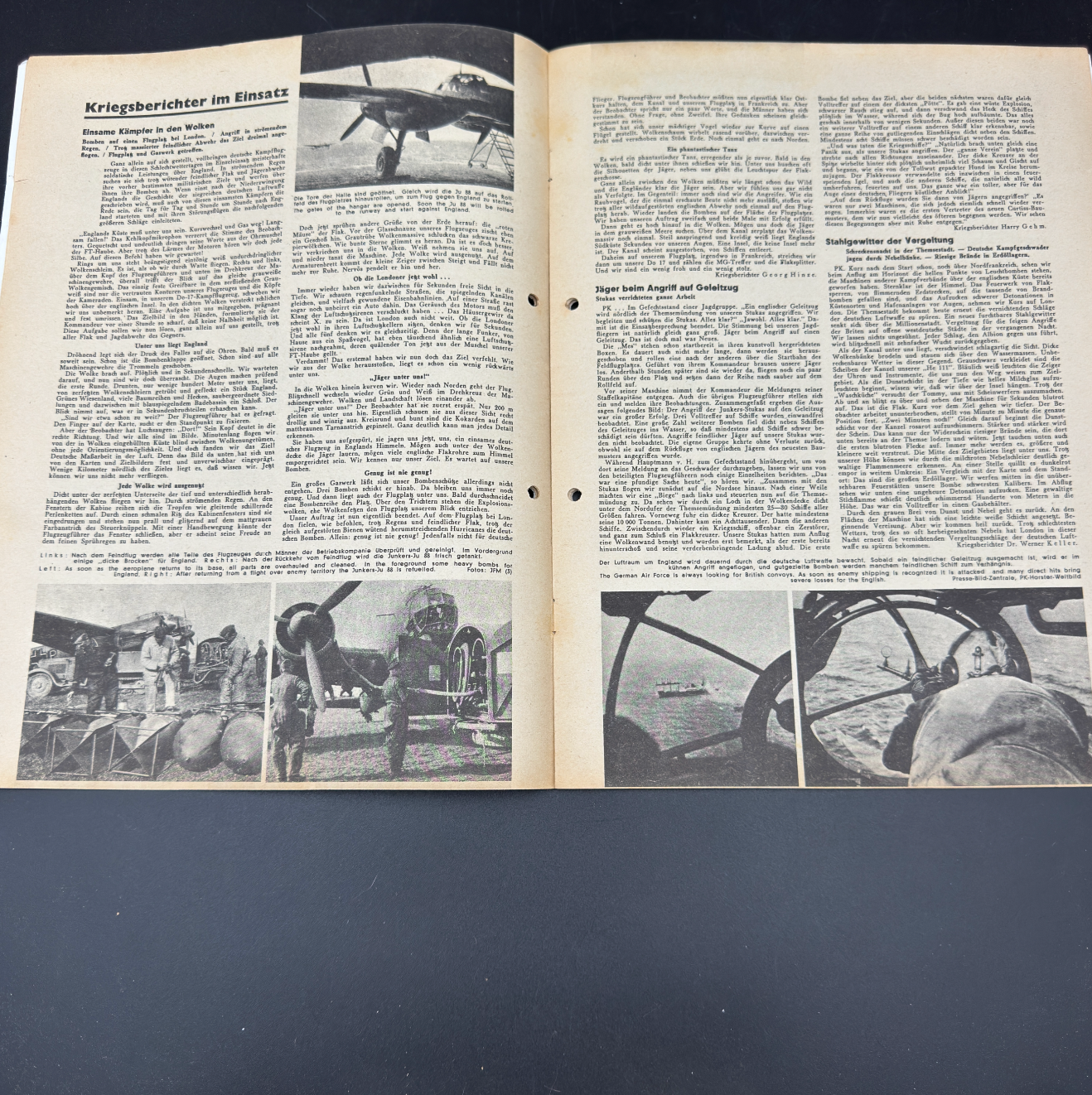 WW2 original artifact – Der Deutsche Sportflieger February 1941 – interior page