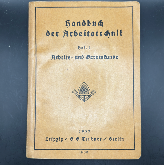 WW2 original artifact – Handbuch der Arbeitstechnik 1937 – AxisArtifacts