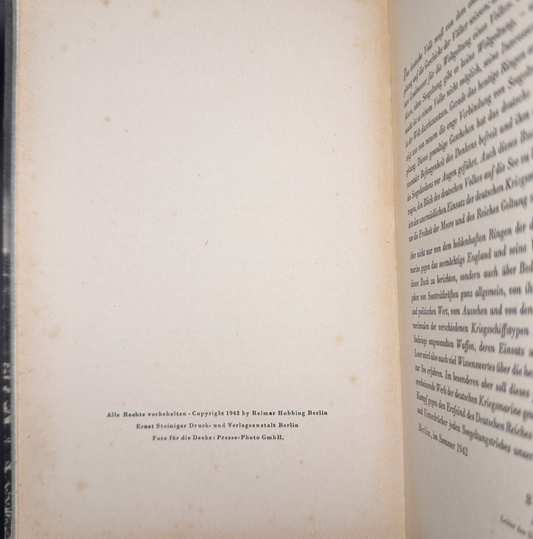 WW2 original artifact – Kampf auf den Meeren 1942 – interior detail