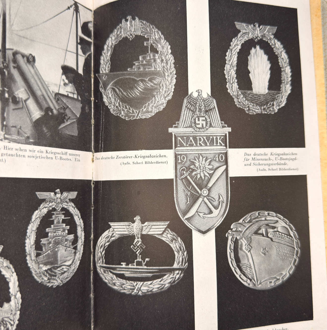WW2 original artifact – Kampf auf den Meeren 1942 – interior page