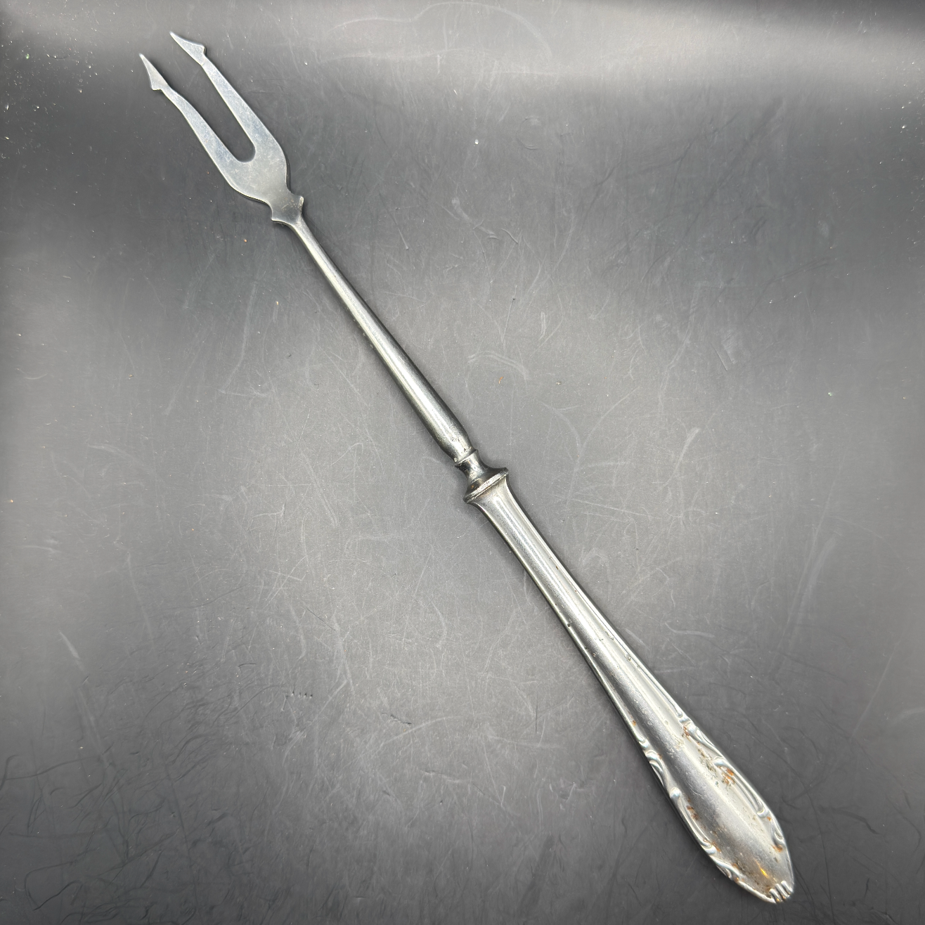 WW2 original artifact – Original British WW2 Army-Issued Carving Fork – Marked W^D – AxisArtifacts