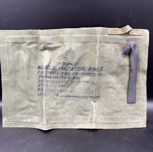 WW2 original artifact – WWII US ARMY JUNGLE FLOTATION BLADDER 1943 – AxisArtifacts