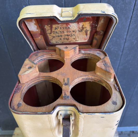 WW2 original artifact – Wehrmacht Container 5 cm Spreng Patr. PAK 38 – interior detail
