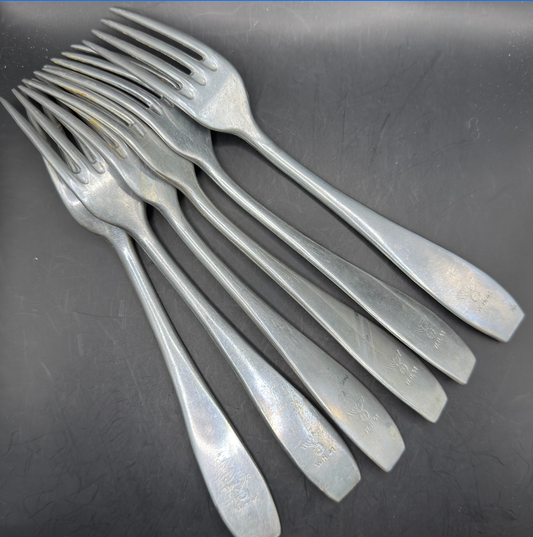 WW2 original artifact – Six Wehrmacht Forks WH 1941 – AxisArtifacts