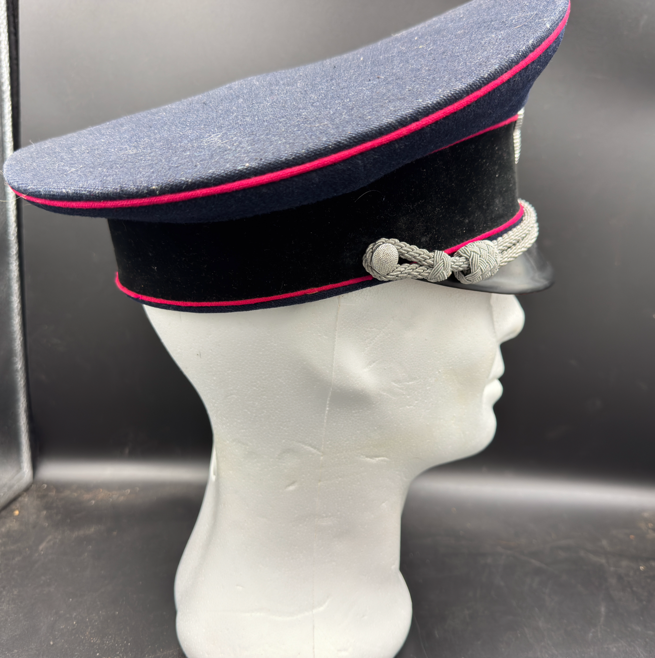 WW2 original artifact – Visor Cap for Officer from Feuerschutzpolizei – interior title page